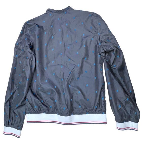 Jasonwood Jacket Men Large Black Full Zip Lightning Bolt Long Sleeve Windbreaker - Picture 8 of 11